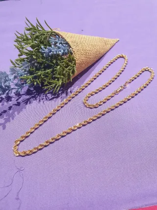 Cordon Cubano 60cm Oro 18k SEMI MACIZO 4.50Mm.