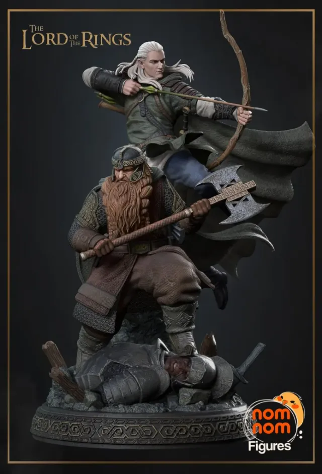 Figura Gimli y Legolas Resina 30cm