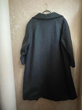 Cappotto lungo vintage blu verdognolo