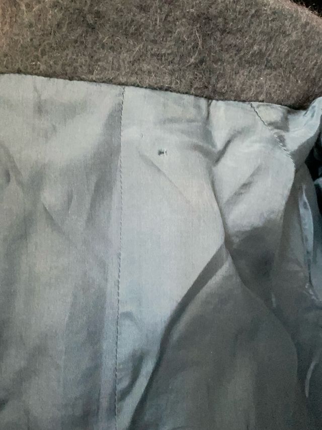 Casaco longo azul esverdeado vintage