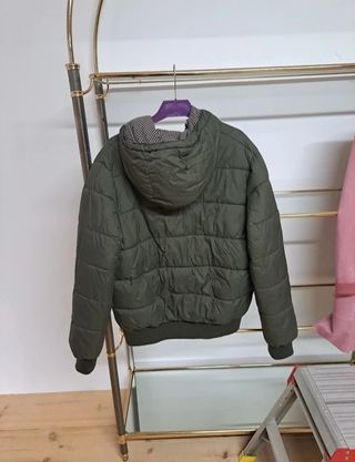 Cazadora plumífero H&M Talla M Verde Caqui