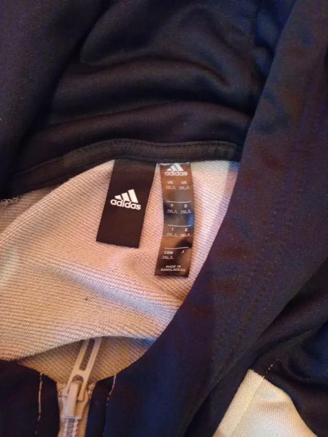 Sudadera Adidas con capucha y cremallera Talla 3XL