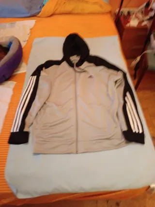 Sudadera Adidas con capucha y cremallera Talla 3XL