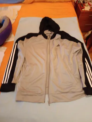 Sudadera Adidas con capucha y cremallera Talla 3XL