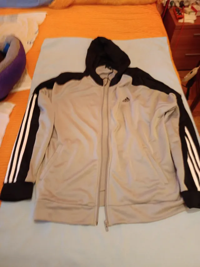 Sudadera Adidas con capucha y cremallera Talla 3XL