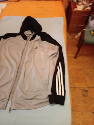 Sudadera Adidas con capucha y cremallera Talla 3XL