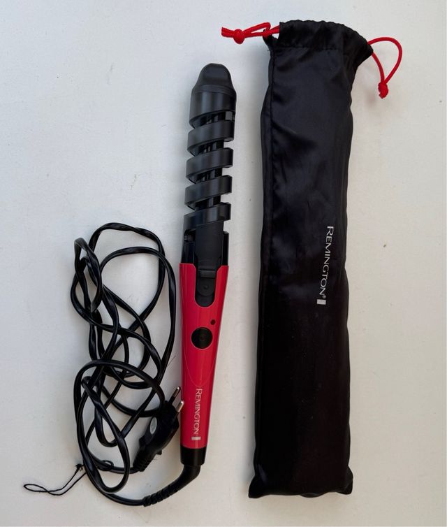 Plancha Rizadora Remington Roja y Negra