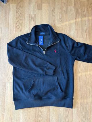 Polo Ralph Lauren Sudadera Negra Media Cremallera