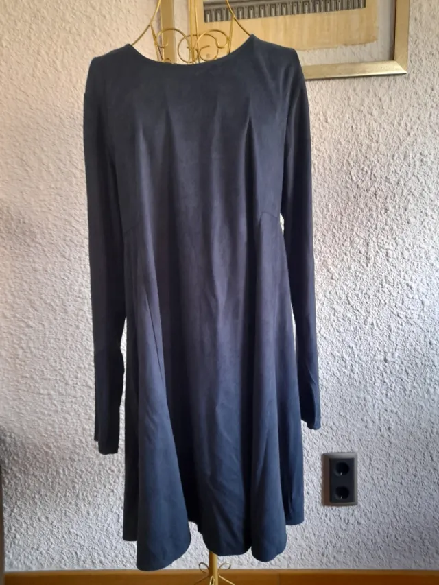 Vestido azul manga larga