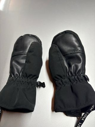 Manoplas esquí Matt Negras con detalles rosas