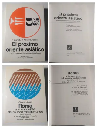 8 LIBROS DE HISTORIA NUEVA CLIO. LABOR. DESDE 15€