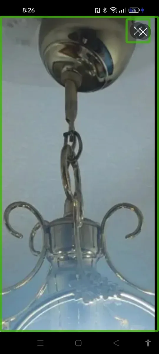 Farol dorado cristal tallado