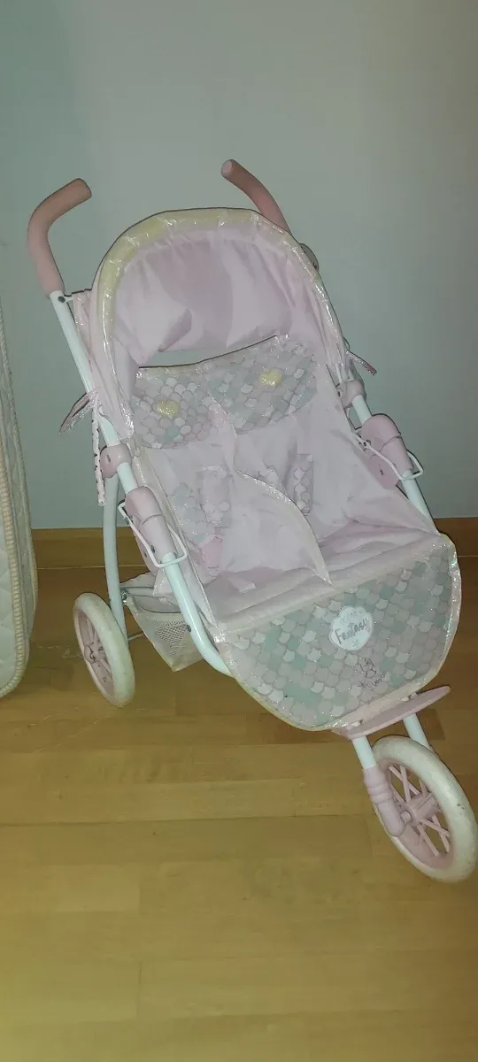 Carro gemelar De Cuevas rosa. Muy nuevo.