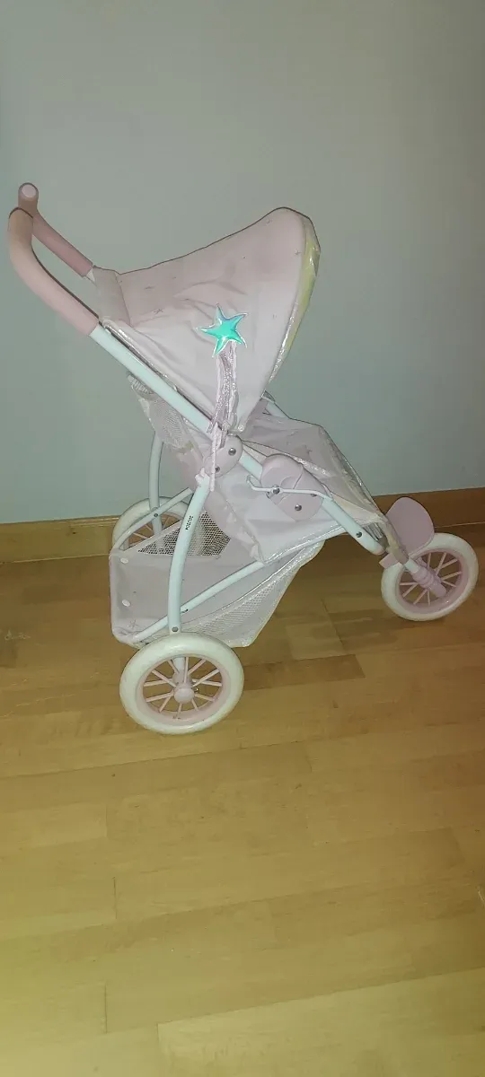 Carro gemelar De Cuevas rosa. Muy nuevo.