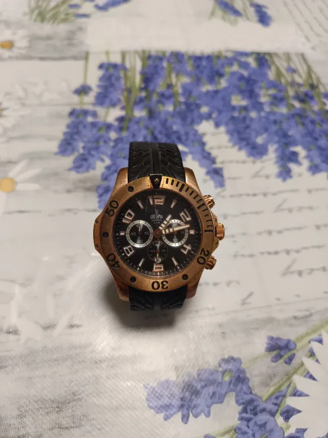 Reloj dogma Cronógrafo Dorado Negro