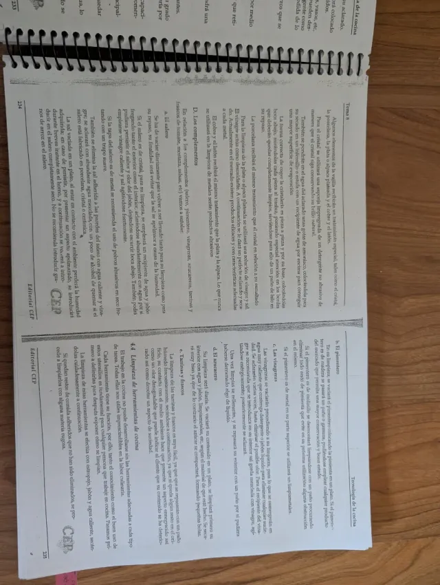 Temario  y test Ayudante Cocina.