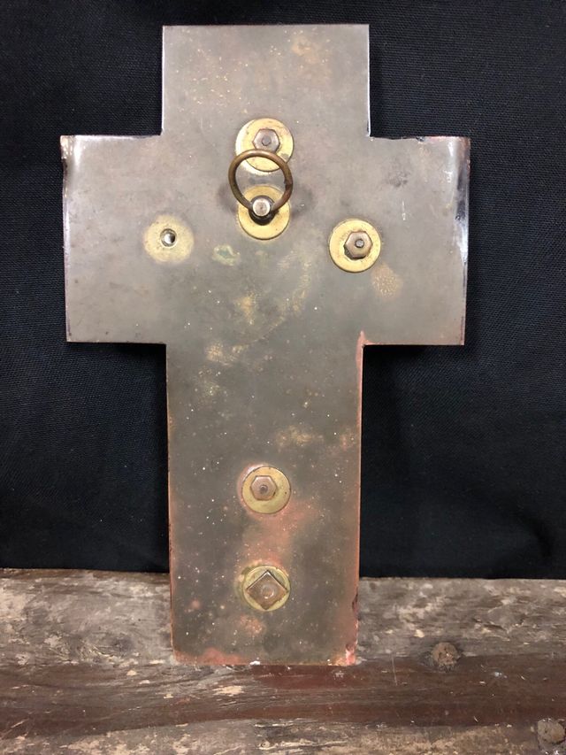 Cristo sobre mármol con benditera 16 x 10 Años 50