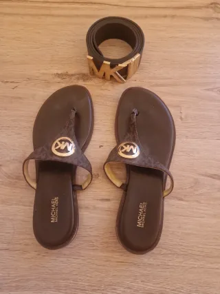 Sandalias Michael Kors Marrón. Regalo cinturon
