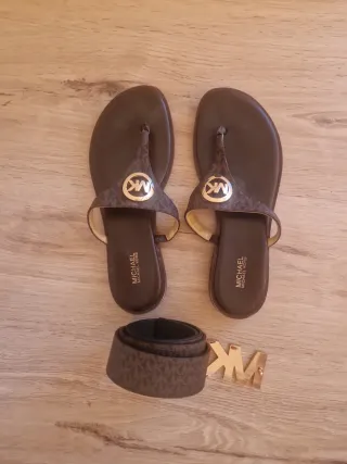 Sandalias Michael Kors Marrón. Regalo cinturon