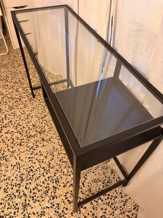Escritorio Ikea Metal y Cristal