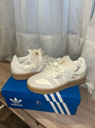 Adidas Samba Beige/Blanco Hombre Nuevas