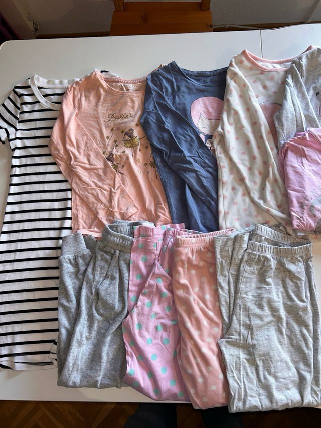 Lote pijamas 1 vestido 1 chandal niña 7-8 años