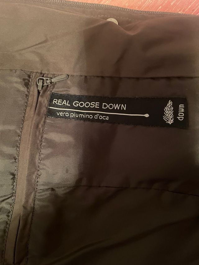 Gilet piumino d'oca marrone