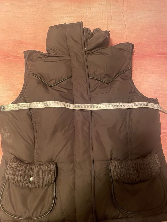 Gilet piumino d'oca marrone