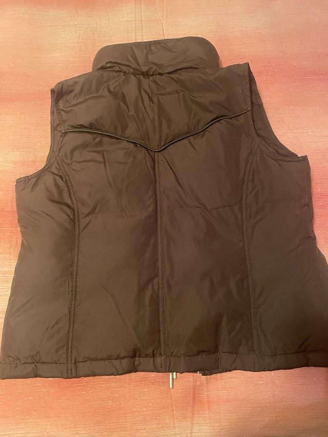 Gilet piumino d'oca marrone