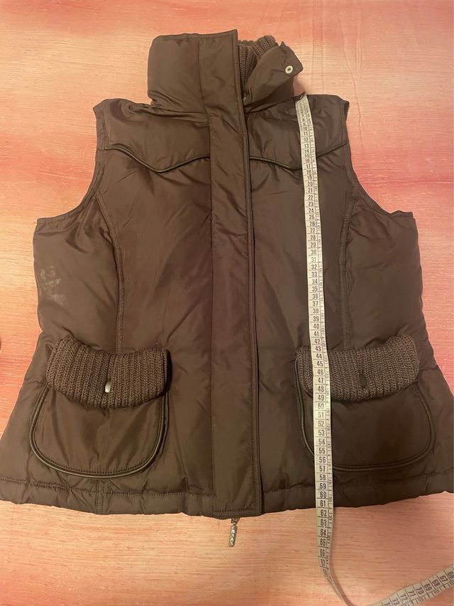 Gilet piumino d'oca marrone