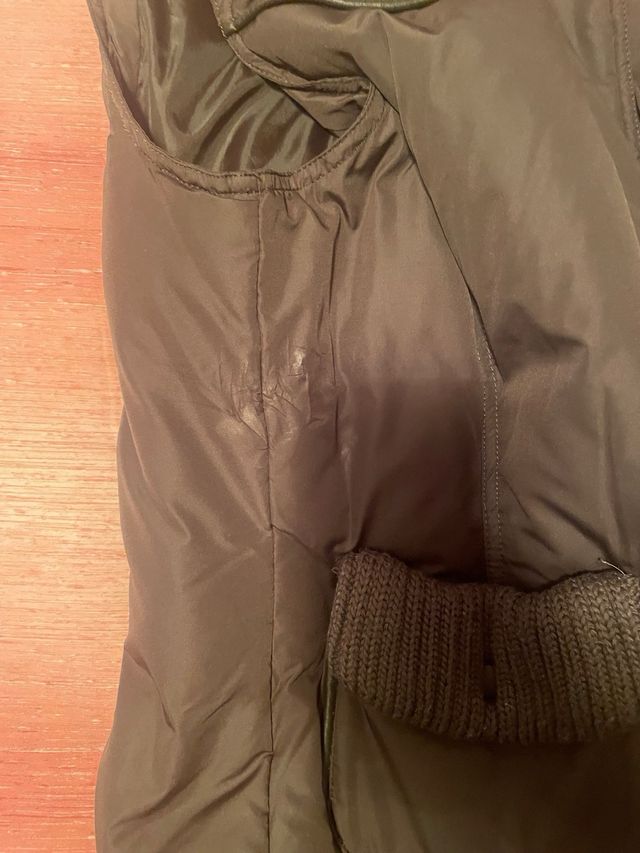 Gilet piumino d'oca marrone
