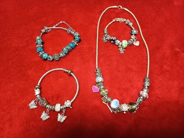 Collana e bracciali stile Pandora