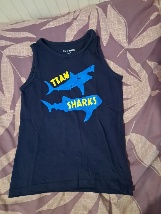 Camiseta sin mangas Team Sharks 10 años