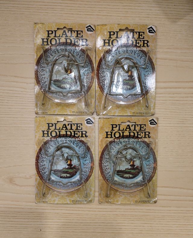 Plate Holder Porta Piatti in Ottone - Set 4 Pezzi