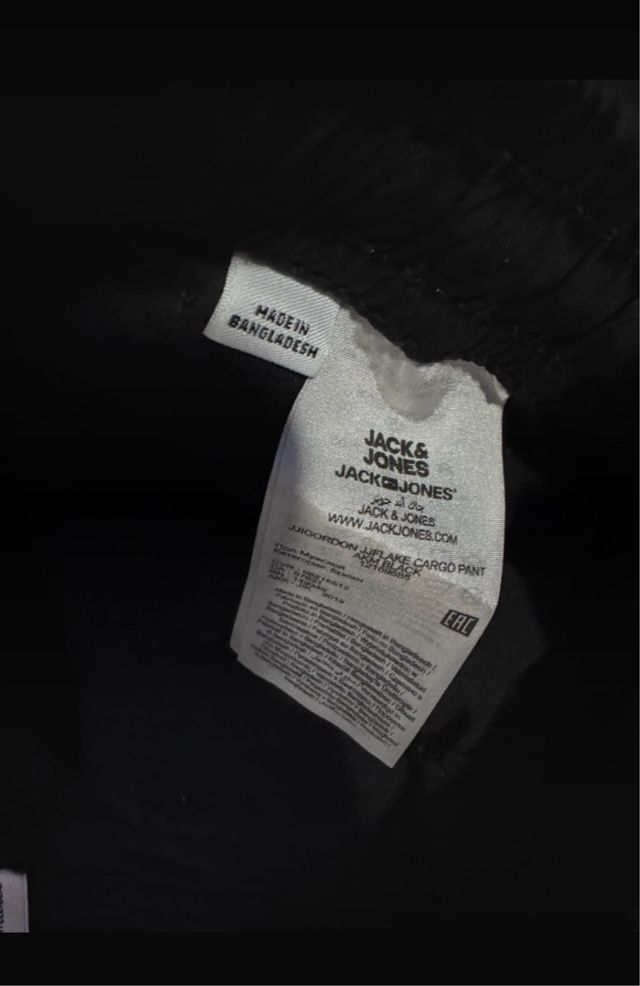 Pantalón cargo Jack & Jones negro