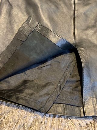 Gonna in pelle vintage nera