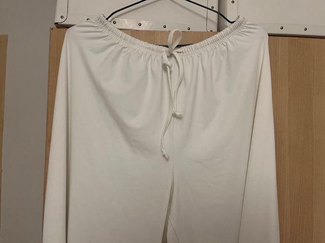 Pantaloni larghi bianchi per ballo