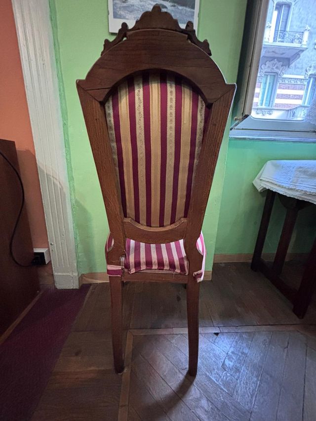 Mobile sala da pranzo in legno di noce e radica