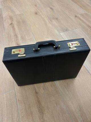 Maletín CS-Besteck de piel antirrobo negro