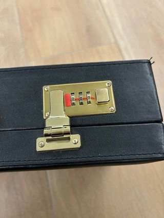 Maletín CS-Besteck de piel antirrobo negro