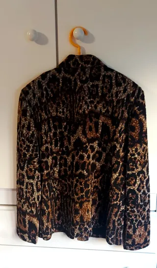 Blusa Chareli Vintage con Stampa Animalier