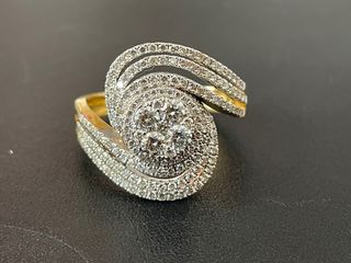 Anillo Oro Blanco y Diamantes