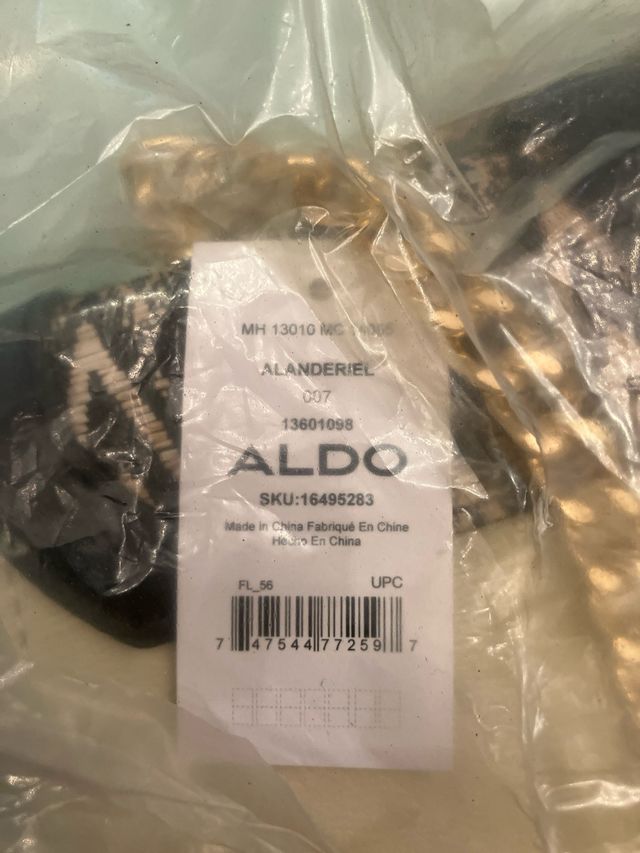 Bolso nuevo beige-negro. Aldo Alanderiel 13601098