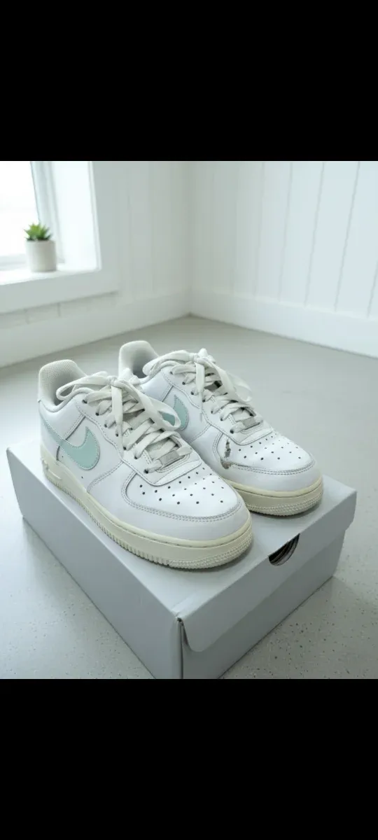 Nike Air Force 1 Bianche/Celeste