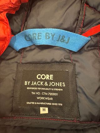 Abrigo acolchado rojo hombre talla M