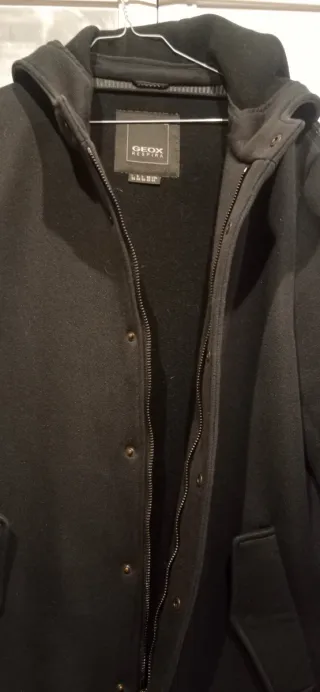 Abrigo Parka Geox Negro Hombre