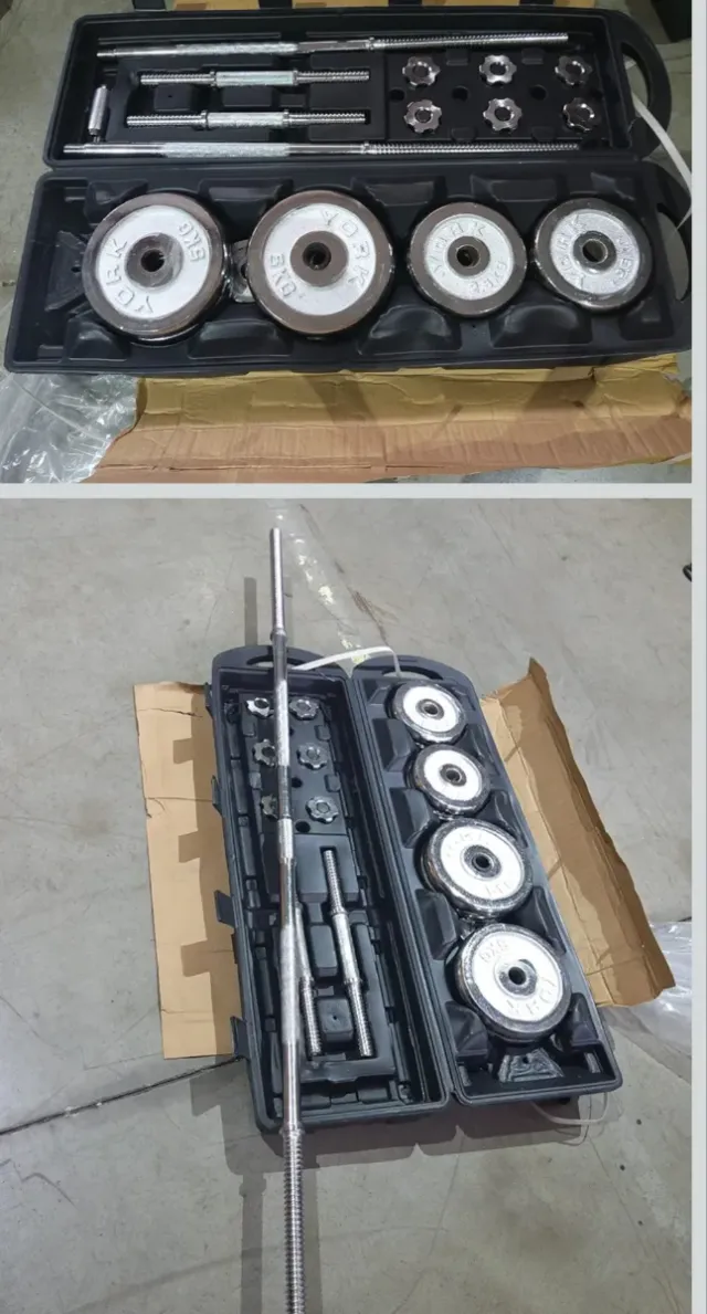 No ago envíos  Juego Mancuernas 50kg Nuevas Maletí