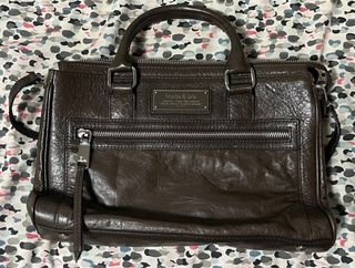 Bolso Bimba y Lola Cuero Marrón Vintage