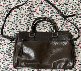 Bolso Bimba y Lola Cuero Marrón Vintage