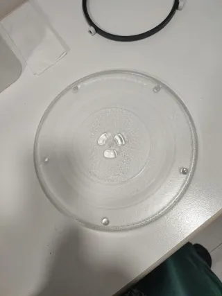 Plato giratorio para microondas de cristal